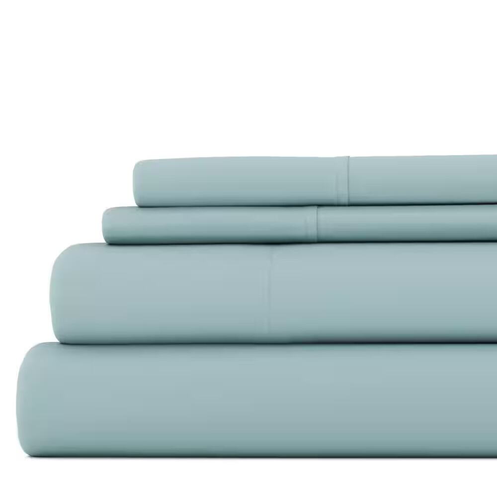 Noble Linens Twin XL Ocean Microfiber 3PC Solid Bed Sheet Set Soft Breathable